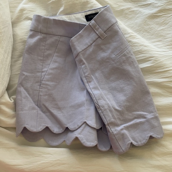 Lavender scalloped shorts from j crew - Picture 2 of 3